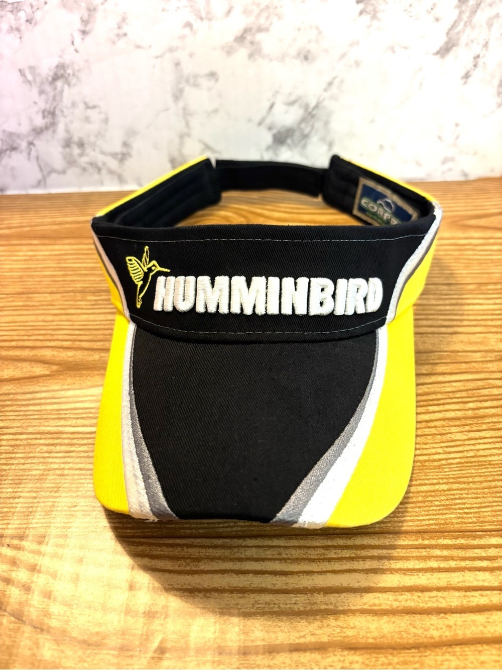 Humminbird Corpro Fishing Visor Hat Yellow Black White Gray